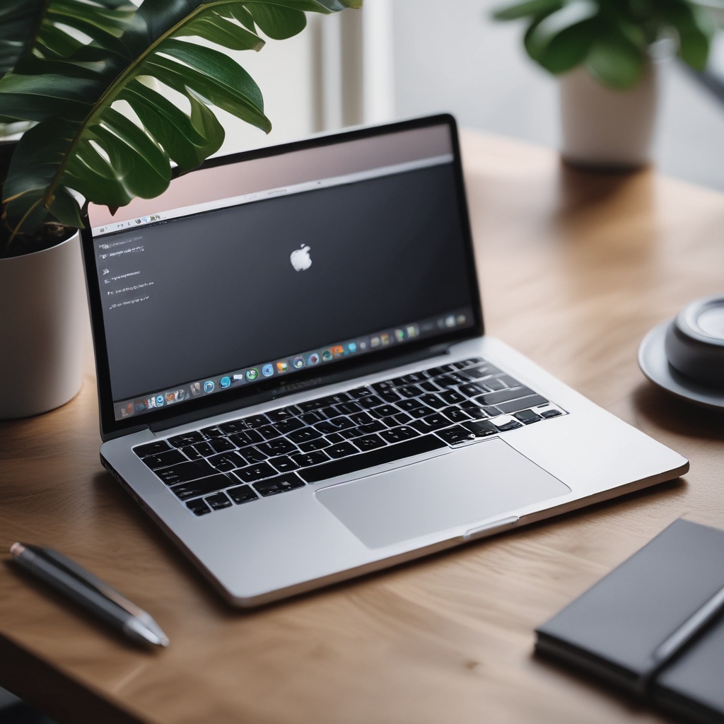 Open Macbook Pro on a table